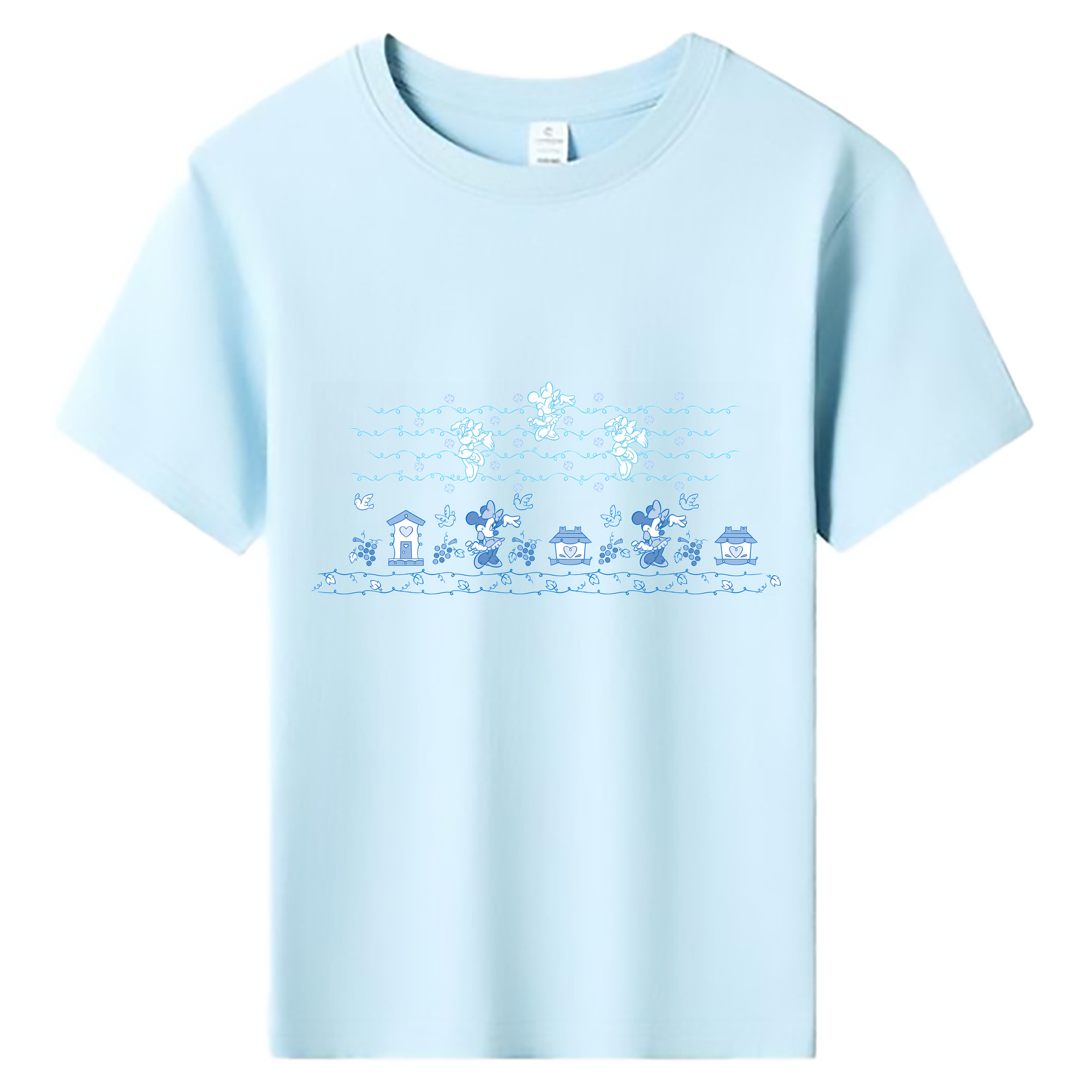 （画像用） ミッキーマウス Mickey Mouse 綿100％キッズTシャツ（フロントプリント）